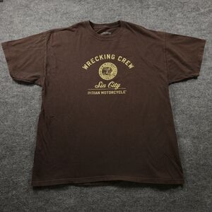 Indian Motorcycle Brown Wrecking Crew Sin City Graphic‎ T-shirt Size Extra Large